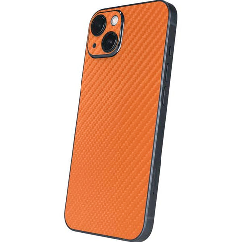 Orange Carbon Fiber Specialty Material iPhone 13 Skin
